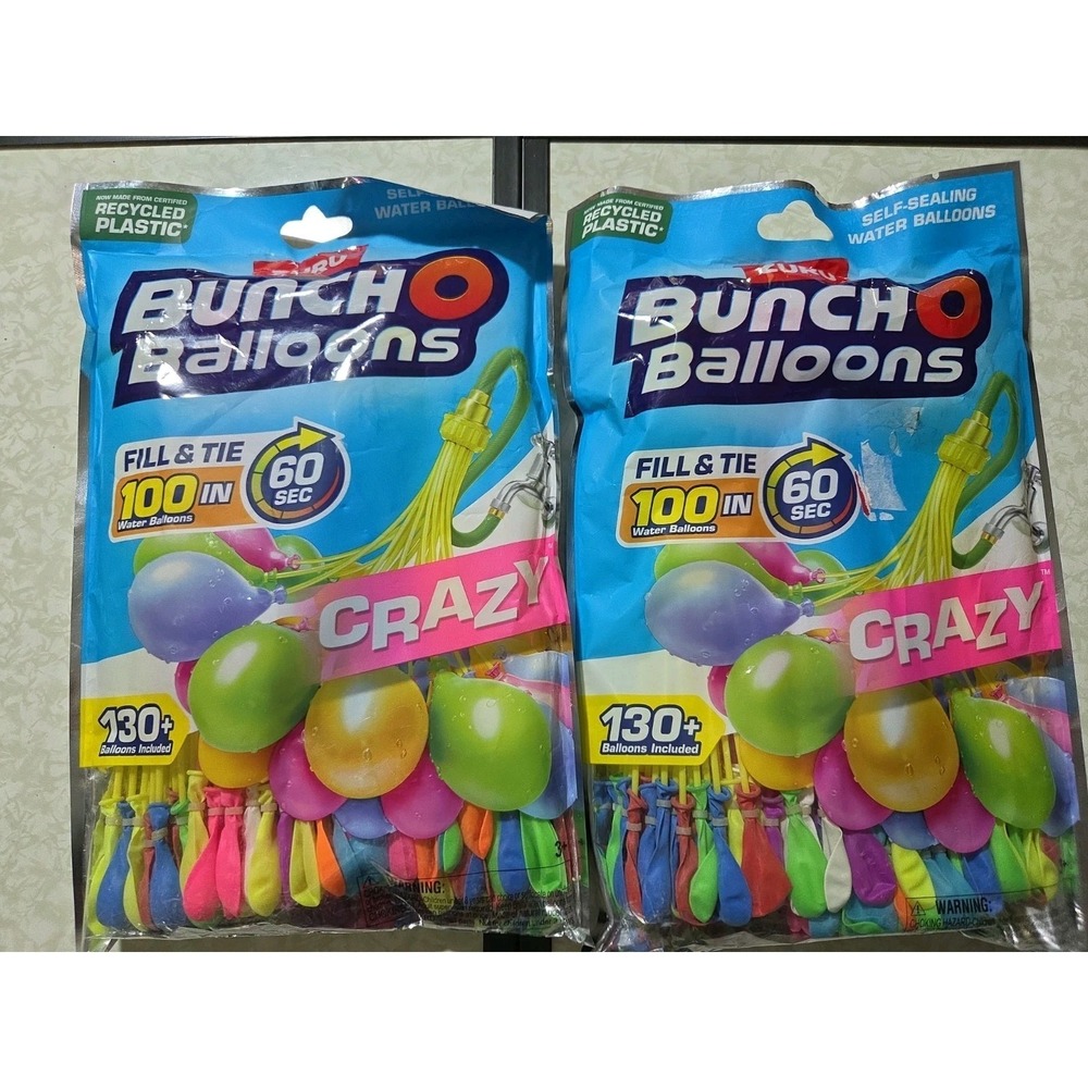 2x Zuru Bunch O Balloons Fill & Tie 100 Water Balloons In 60 Sec